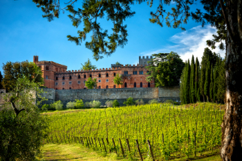 높은 산 속 성과 아름다운 정원, castello di brolio